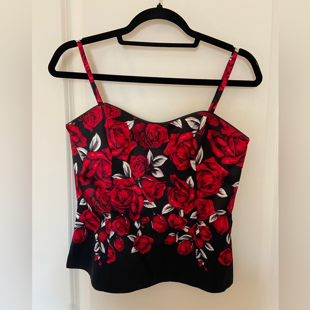 White House Black Market silk corset top.